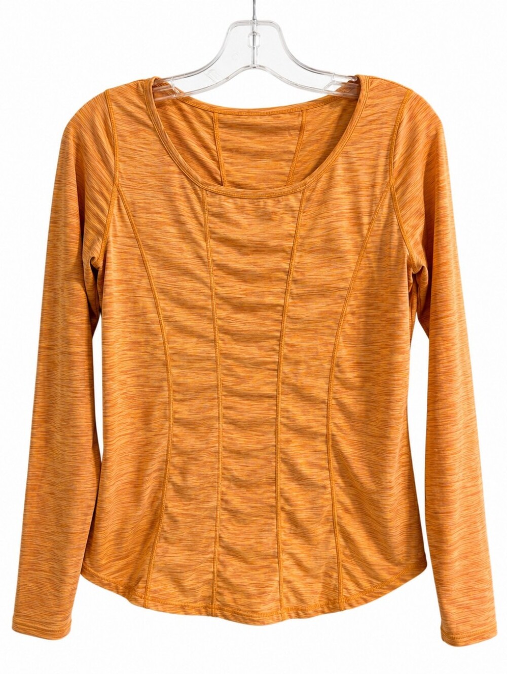Lululemon Women's Long Sleeve Ruched Athletic Top Orange Heather Size 8